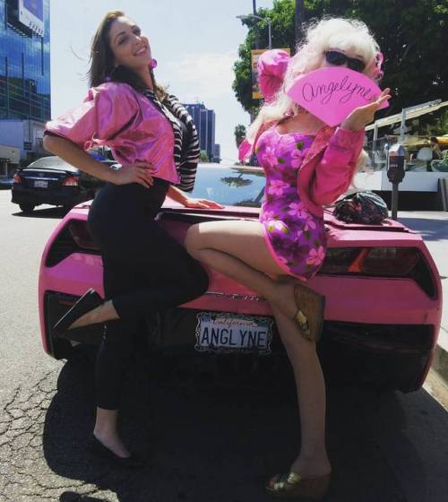 All my dreams are coming true!I’m riding around Hollywood in a pink corvette with @fuckyeaha