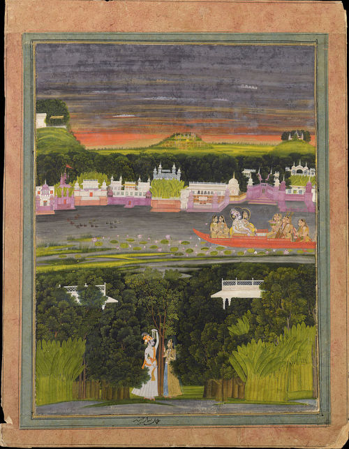 Nihâl Chand - Radha and Krishna in the Boat of Love - 1755, National Museum, New Delhi