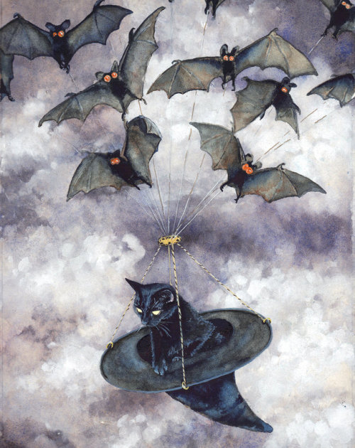 Maggie Vandewalle aka Hijinxed Etc (American, b.  Iowa City, IA, USA) - Batmobile, Paintings: Waterc