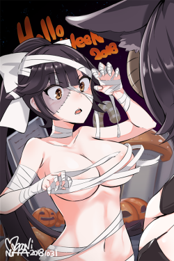 a-titty-ninja: 「ハッピーハロウィン」 by マッパニナッタ | Twitter ๑ Permission to reprint was given by the artist ✔. 