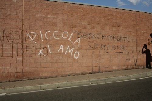 “Cops remember that you have to die”Seen in front of a Genova jail.