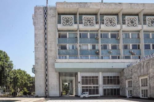 : . Administrative building (former Tajikpotrebsoyuz), Tajikgiprostroy, 1985 . . #insularmodernities