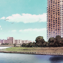animangascenery: Sangatsu no Lion #02 I like the river. There aren’t many things that I like&h