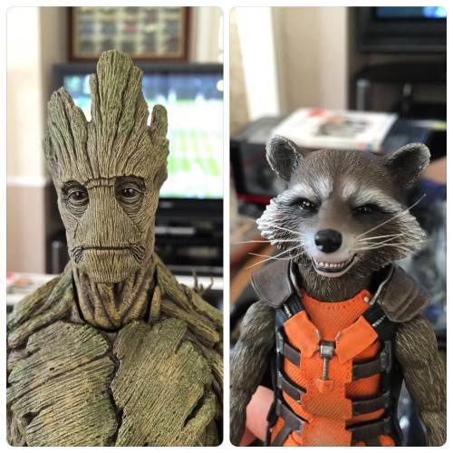 The detail is incredible. #sideshowtoys #hottoys #marvel #guardiansofthegalaxy #rocket #groot