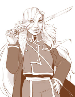 Envyhime:olivier Sketch Commission For @Pahndahart Of (My Wife) Olivier!!! I Haven’t