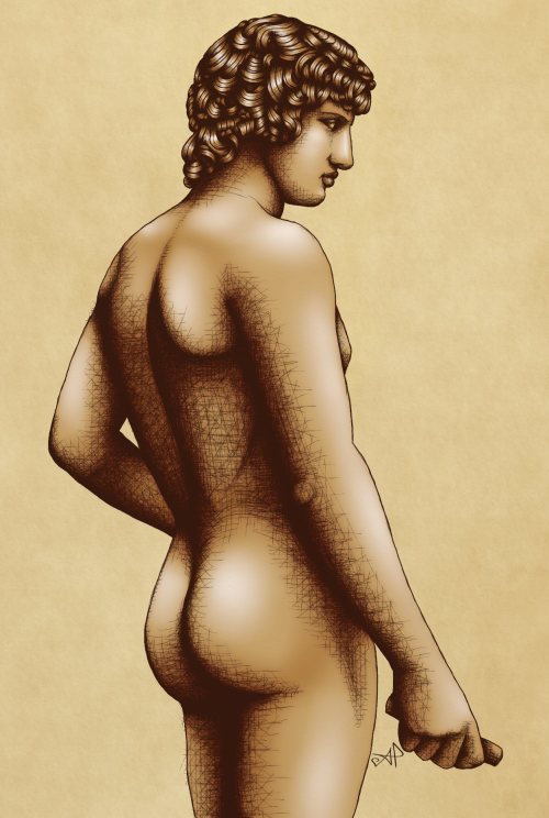 alexandriad:quick studies of sculptures of Antinous