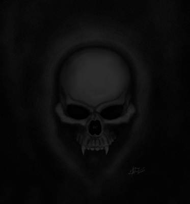 bloody–cherry:   Embedded Skull - Metal by dreylor