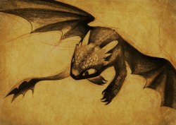 sketchdrawingsbyasketchgirl:  Toothless Print