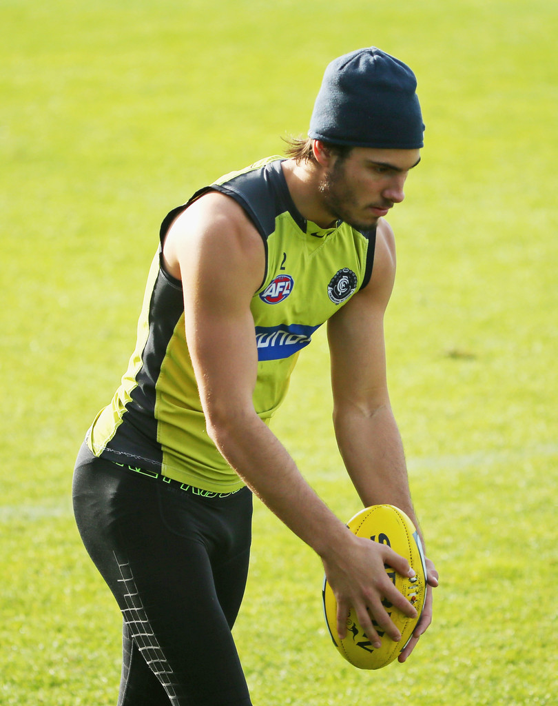 giantsorcowboys:  Wednesdays in Tights! Chris Judd And The Blues Are True Believers