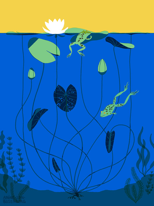 Here’s my piece for Light Grey Art Lab’s Botanica exhibition. I really like water lilies