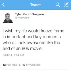 tylerknott:  If you aren’t already, follow me on Twitter. Come and talk to me :)  I love this, lol.