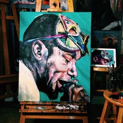 nataliemgc:  machine-factory:  Oil paintings by Mariella Angela who’s known for her stylized brushworks - has made a name for herself painting some of contemporary hip-hop’s favorite icons. Check out here instagram for more  Oh my GOSH I love these