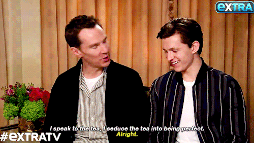 poirott:Benedict Cumberbatch and Tom Holland talk about tea and Benedict’s charity campaign - Apr 27
