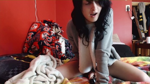 Super hot how she checks her panties for a wet spot