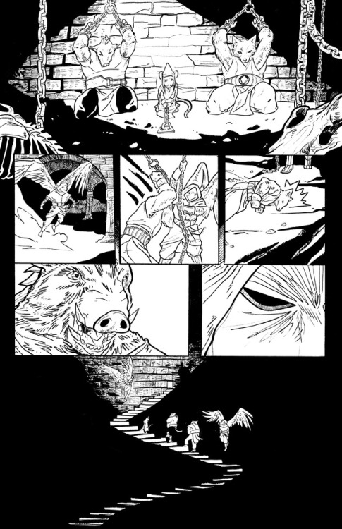 joeynavarrajr - Inks for Pursued by a Bear chapter...