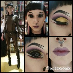 missxronix:  #makeupoftheday #makeup #artisticmakeup #heavymakeup #vegan #crueltyfree #inspiration #xronix #missxronix #missblades #london #fashion #transexual #tgirl #transgender #latex #fetish #tg #torturegarden #bodyart #bodymodification #bodmod #bme