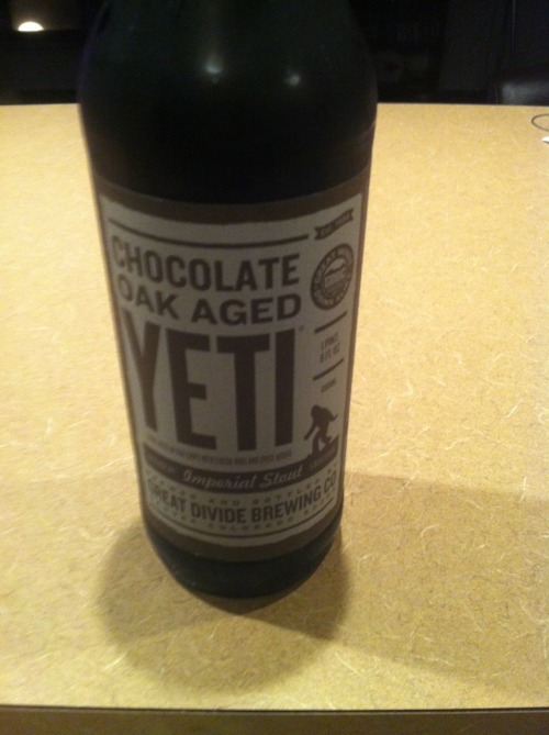 Chocolate Oak Aged Yeti! From the talented Great Divide Brewery!