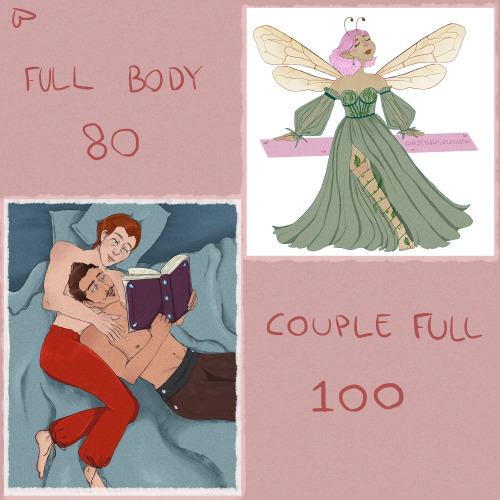 Howdy all! I’ve re-opened commissions in time for Valentine’s Day! You can also reach me on twt (elf