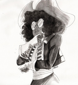 taikova:  Inktober #10 old timey -garnet