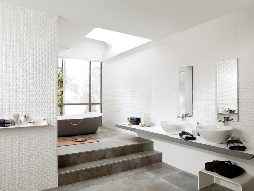 Bathrooms by Porcelanosa. (via Amazing Bathrooms by Porcelanosa | Home Adore)