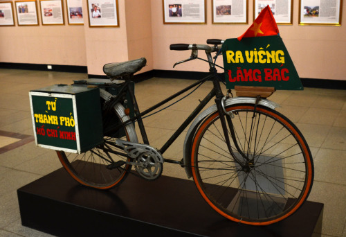 Bicycle used during the revolution, Ho Chi Minh Musuem, Hanoi, Vietnam. 