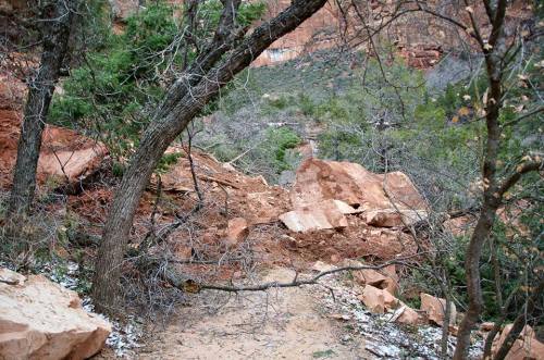 Zion RockfallsZion National Park in Utah is open year round, but the weather recently left many of t