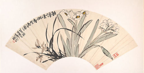 traditional-chinese-art:Narcissus and Orchid | dated 1920Chen Hengke ChineseMuseum Description: 