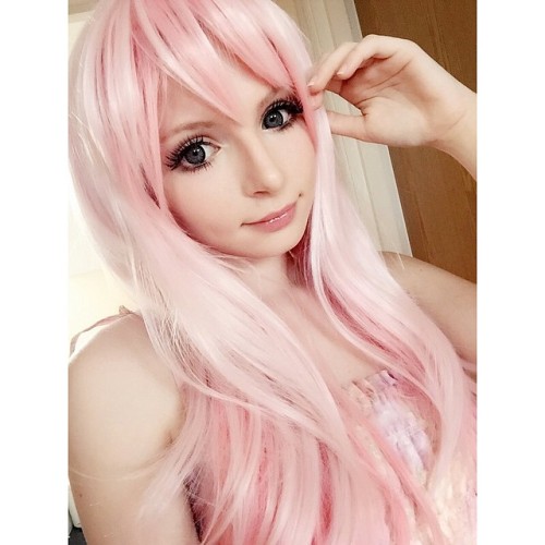 peachmilky: Today’s look! Wearing my Super Sonico wig from @uniqso  Lenses are Bambi princess Mimi s