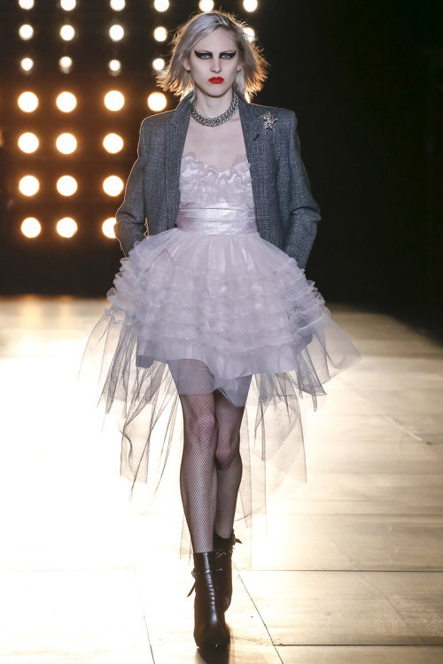 Saint Laurent Ready To Wear Fall/Winter 2015. Paris Fashion Week. Designer is Hedi Slimane. March 9,