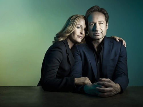 Gillian Anderson and David Duchovny by Jason Madara for Variety, 2016