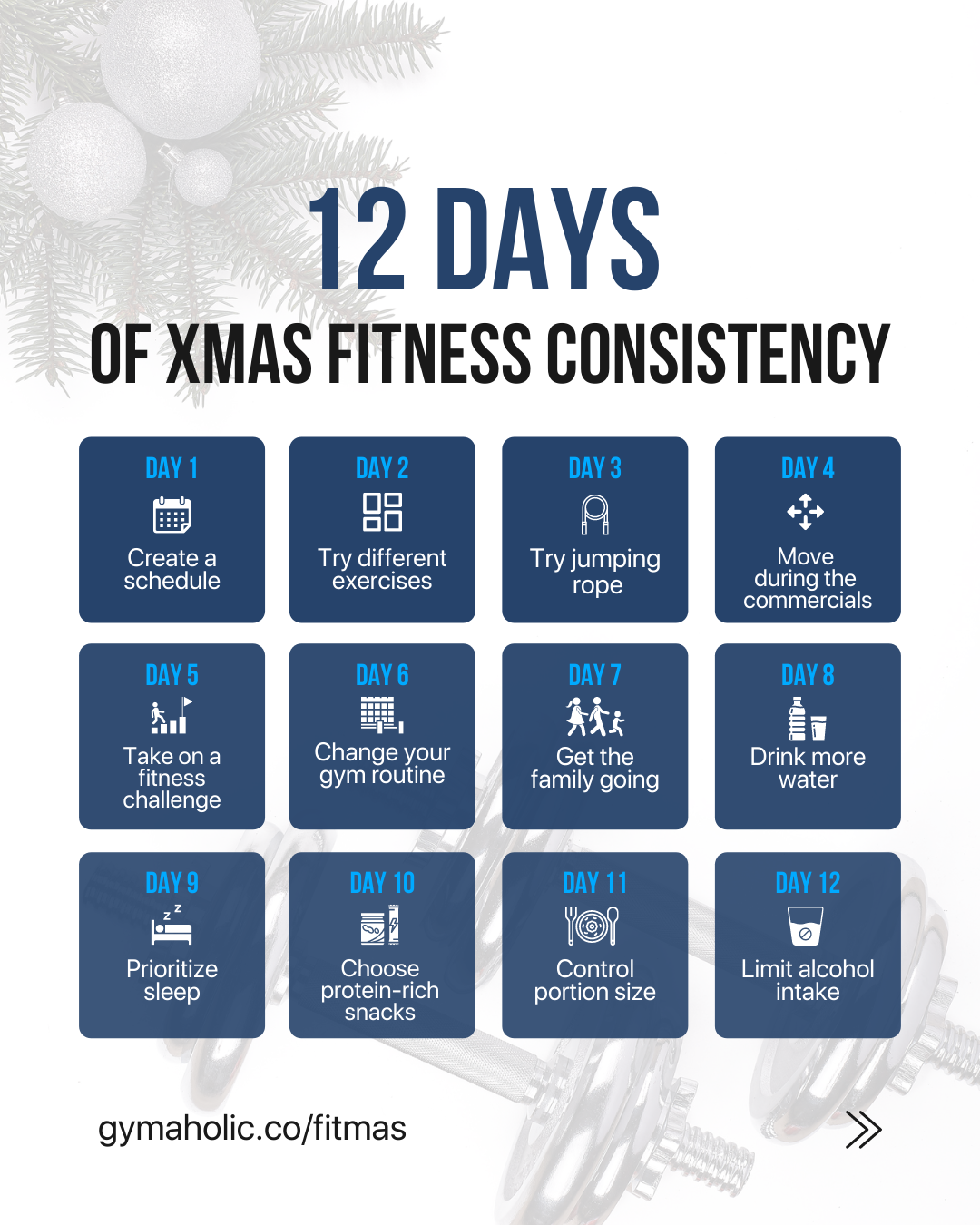 12 Days Of Xmas Fitness Consistency