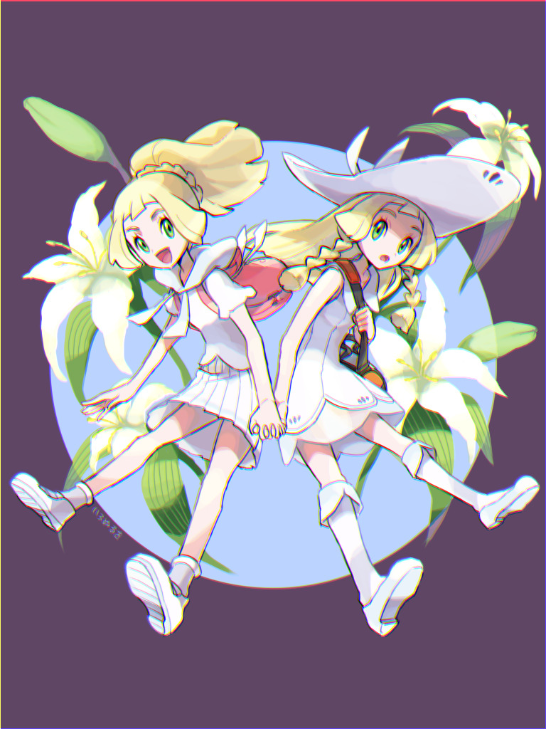 akunohomu: リーリエとリーリエ by いろぬるを (@iroNULLwo)