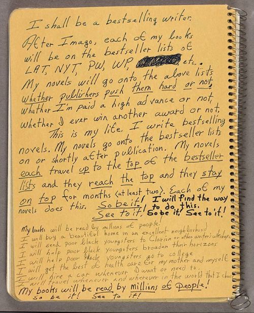 h-e-r-s-t-o-r-y:Octavia Butler’s handwritten vision boardSEE TO IT! SO BE IT! 1988. [Huntington Libr