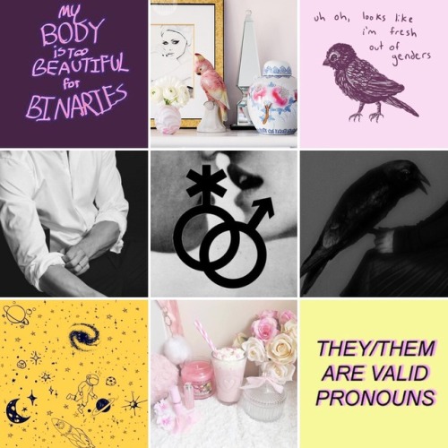 Requested by anon“feminime and masculine NBLM moodboard