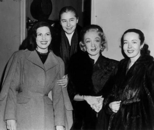 My grandmother Agnes Bernelle (far left) and actress Marlene Dietrich. Granny and Maria, Marlene’s d