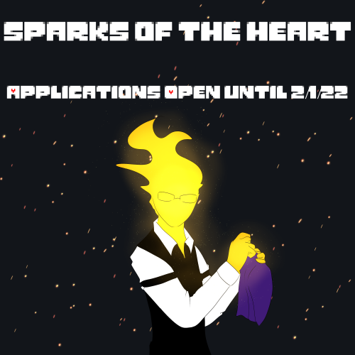 sparksoftheheartsim:Hey everyone! Reminder that the application to join the Sparks of the Heart dating sim team is open until February 1st! Huge, huge thank you to everyone who has already applied and those spreading the word and supporting the project!Click Here to Apply #sparks of the heart you say??  #sounds good! #boost