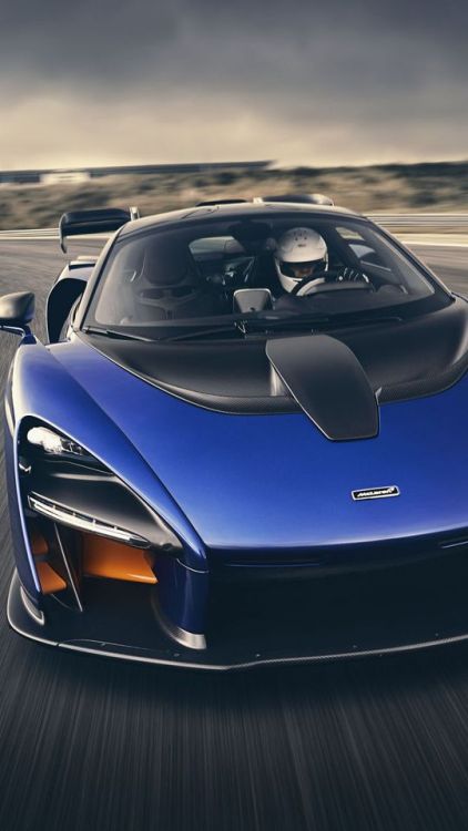 McLaren Senna, Yanos blue, on-road, 720x1280 wallpaper @wallpapersmug : ift.tt/2FI4itB - htt