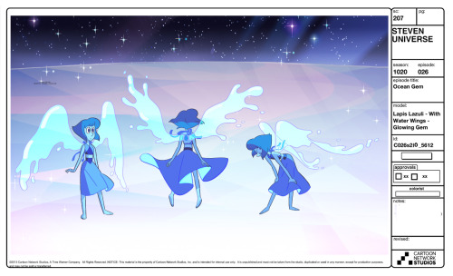 A selection of Character, Prop and Effect designs from the Steven Universe Episode: Ocean Gem   Art Direction: Elle Michalka Lead Character Designer: Danny Hynes Character Designer: Colin Howard Prop Designer: Angie Wang Color: Tiffany Ford