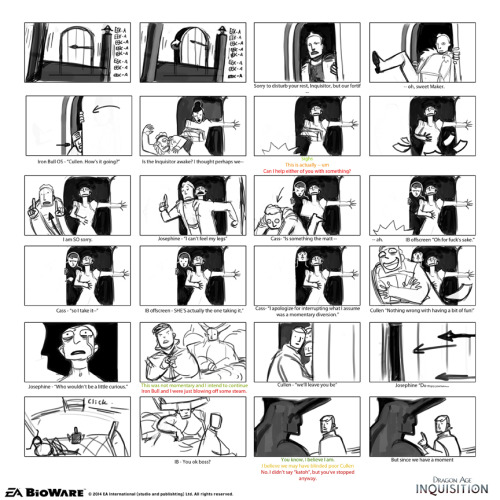 nthornborrow:Story boards for Bull romance. Happy Valentines Day. I think I may have peaked as an ar