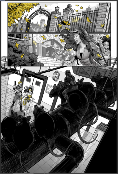 wondyvillains:Artist Benjamin Dewey posted some preview pages from his WONDER WOMAN: BLACK AND GOLD 