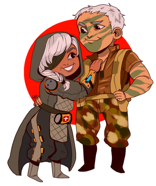 mo0gs:A really cute commission i did of Ana &amp; Jack! c: