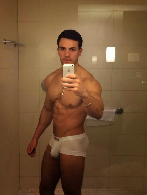 hot guy + a mirror + a phone