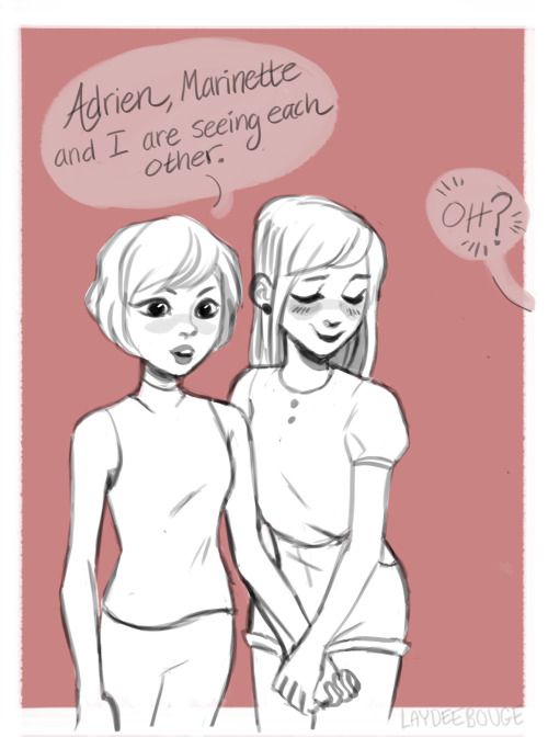 laydeebouge: After months of Adrien gushing about Marinette, bringing her along on their presumed da