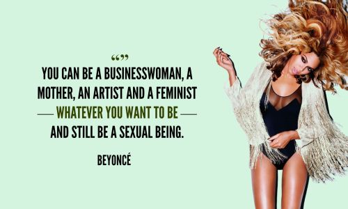 knowlescarters:  Favorite Artists: BEYONCÉ “We teach girls to shrink themselves, to make themselves smaller. We say to girls: “You can have ambition, but not too much. You should aim to be successful, but not too successful, otherwise, you will