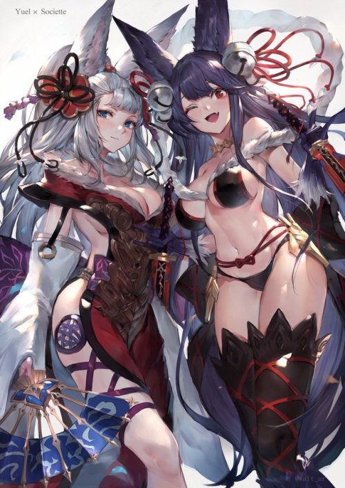 wait_ar: &ldquo;グラブル5周年おめでとうございます！ 始めてからずっとすこなキャラ描きました✌️ t.co/Ib91iz71sB&rdquo;