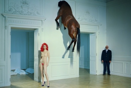 jinxproof:  (After Cattelan) #5, 2016ph. Miles Aldridge ©Miles Aldridge  
