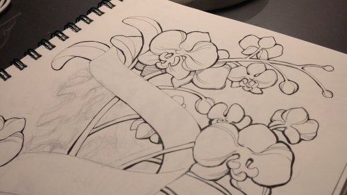 ani-r:  Some fountain pen + ink stuff I’ve been putting on twitter