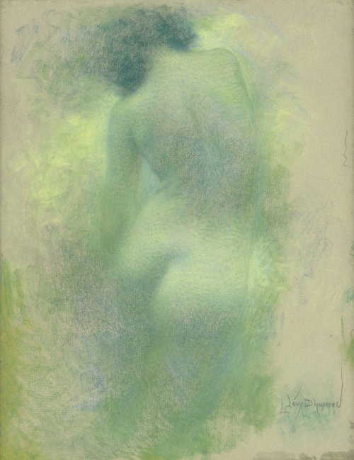 crystalline-aesthetics:Lucien Lévy-DhurmerTorse de femme, vue de dos (Female torso, back view). c.19