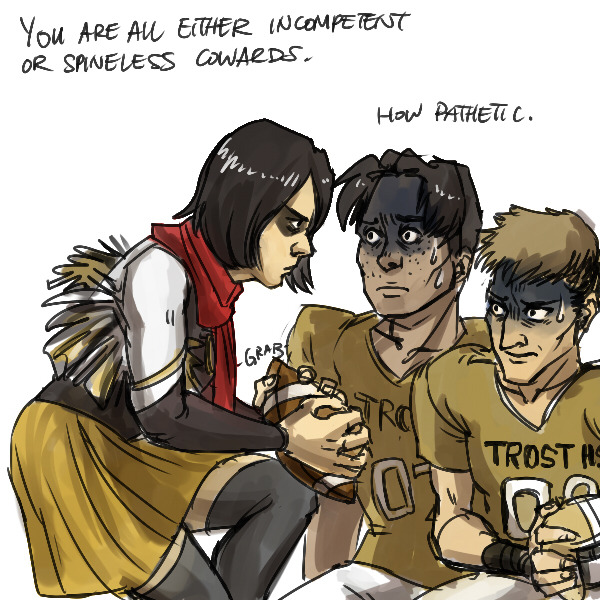 payroo: why mikasa was banned from the cheerleading squad but was begged to join