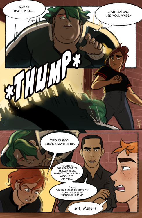 Collection of pages I worked on for the post - S4E05, Team Red - Brunt rescue AU ;u;  